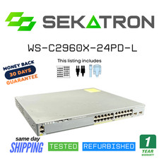 ♻️ Cisco Catalyst WS-C2960X-24PD-L Gigabit Ethernet PoE+ Switch ⚡Fast Ship picture