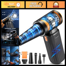 Cordless Compressed Air Duster 260000RPM, Ultra Powerful 3-Speed Adjustable Clea picture