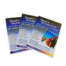 3 Photo Paper Special Moments Digital Ink Jet Printer Glossy 20 Sheets ea 4 X 6 picture