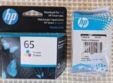 NEW Genuine HP 65 tri-color Ink Cartridge 2 Pack Exp 2027 Deskjet Envy READ picture