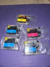 Brother EZInk LC203XL: 3 Cyan, 1 Yellow, 1 Magenta Lot Of 5 Sealed Ships Now picture