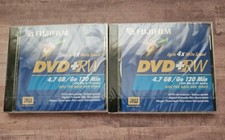 Lot Of 2 FUJIFILM DVD +RW 4.7 GB/GO DISC FOR DATA AND VIDEO- NEW SEALED picture