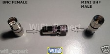 BNC female jack to mini UHF miniUHF male plug center RF adapter connector frm US picture