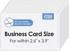 30 Pack Self Sealing Laminating Pouches, 2.6” x 3.9”, 10 Mil Thick Self Adhesive picture