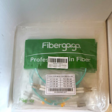 Fibergaga OM3 Multimode LC-LC Duplex Fiber Patch Cable 0.5m LSZH Aqua picture