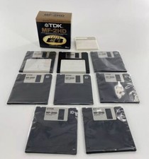 TDK MF-2HD Micro Floppy Disks 8 Pack Storage Double Sided Super EB NEW OPEN BOX picture
