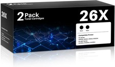 2-Pack Toner Cartridge Black 26X Compatible BN HP Printer picture