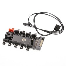 10 Way 3 gear PCI Cool Cooler Cooling Fan Speed Controller Hub SATA Power picture