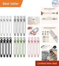 20Pcs Silicone Cable Ties, 2026 New Data Cable Organizer, Silicone Cable Ties... picture