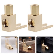 Right Angle Gold Copper Speaker Wire Connector for Hifi Audio Equipment picture
