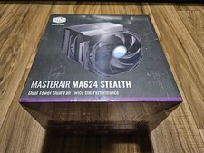 Cooler Master MA624 Stealth CPU Air Cooler Tower Heatsink Dual Fan NEW SEALED picture