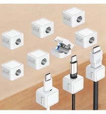 MRGLAS Magnetic Cable Clip White 10-Pack Adhesive Adjustable MR-CMC-10 picture