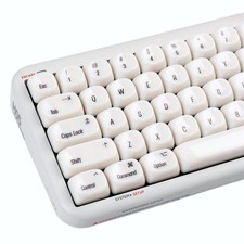 PBT Minimalist Mac White Cute MX Switch Keycap 140 PCS Mechanical Keyboard picture