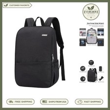 Travel Ready Anti-Theft Laptop Backpack - Fits 15.6 Inches - Black & Lightweight picture