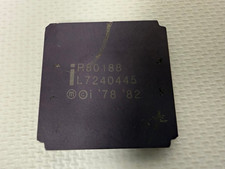 INTEL R80188 8MHZ CPU PROCESSOR 68 PIN CERAMIC MALAY picture