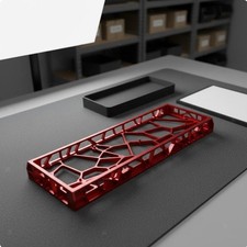 CNC machined aluminum keyboard housing with anodized surface, 60% picture