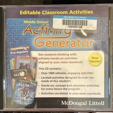 McDougal Littell Middle School Activity Generator Math CD Win/Mac picture