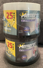 NOS 2X MEMOREX CD-RW Platinum Blank CDs 25 Packs NEW Sealed 50 CD Tower Burn picture