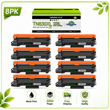 GREENCYCLE 8 Pack TN-830XL Toner Cartridge for Brother HL-L2460DW L2405W L2480DW picture