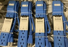 ➿ CyberPower 2ft. Outlet Surge Protector, Blue,6 Outlets 👉SET OF 4👈🆕 picture