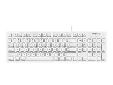 Macally SlimKeyPro USB Keyboard Full Size White Mac Wired New Open Box picture