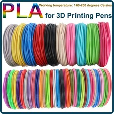Colored PLA Filament for 3D Pen Printing 36M 50M 100M 150M 200M Smoke-free Safe  picture