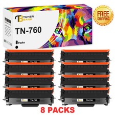 8x High Yield Toner Compatible With Brother TN760 MFC-L2710DW HL-L2395DW L2390DW picture