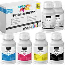 Printium Dtf Ink Premium Set Of 6 8.45 Fl Oz 250 Ml Each Wwcmyk Reliable Color picture