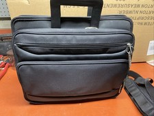 Port Noteworthy Executive Canvas black Briefcase Laptop Carrier Bag picture