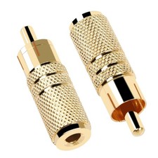 RCA Male to 3.5mm Female adapter Gold picture