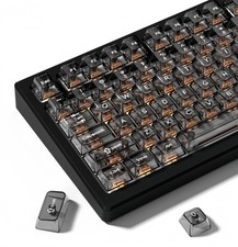 Black Clear Keyboard keycaps,Transparent keycaps 60 75 100 Percent,Crystal Je... picture