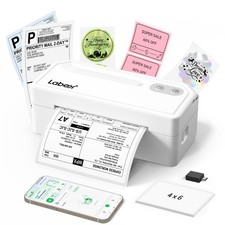Labeer Bluetooth Thermal Shipping Label Printer, Wireless 4x6 Printer White picture