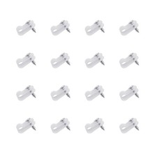 100 Pcs Wire Clamps, 1/4 White Cable Clamp RType picture