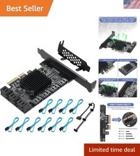 PCIE to SATA 3.0 2X Card 10 Ports,PCIE to SATA III 6Gbps Expansion Card,+ Chips picture