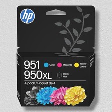 HP 950XL/951 (C2P01FN) 4 Pack Ink Cartridges Black/C/M/Y. [NEW] exp. 03.2028 picture
