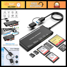 7-in-1 USB C Multi Card Reader Hub for SD, CF, Micro SD, XD, MS - Compatible wit picture