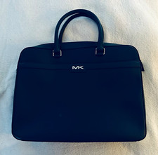 Michael Kors Blue Briefcase Laptop Bag 15 in Zipper Closure picture