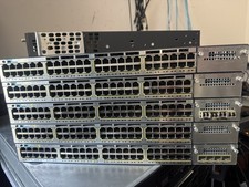 Cisco WS-C3750X-48T-S 48-Port Gigabit Switch 2x 350W AC PSUs IOS 15.2 E10 picture