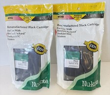 LOT OF 2 Black Ink Cartridge Replaces HP 45 51645A fits Deskjet 700 800 Printers picture