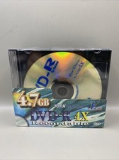 DVD-R 4X RECORDABLE 4.7GB 120 MIN. 10PK Slim Case K Hypermedia New Sealed picture