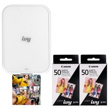 Canon IVY 2 Mini Photo Printer Pure White + 2x 2x3