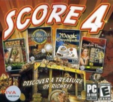 Score 4 PC CD 4 hidden objects games puzzle collection Treasure Masters, Curse + picture