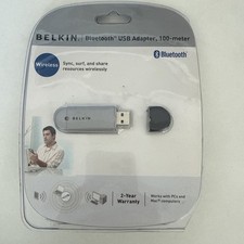 Belkin F8T001v Bluetooth USB Adapter 100 Meter Range Vintage Sealed Package picture