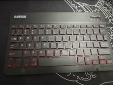 Arteck HB030B Universal Slim Portable Wireless Backlit Keyboard Bluetooth picture