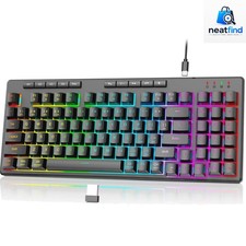 K517 Pro Wireless Gaming Keyboard RGB Backlit 94 Keys Mechanical Feel Mac Win... picture
