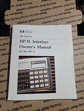 Vintage HP-IL Interface Owner's Manual For HP-71 Printed Singapore Jan 1985 picture