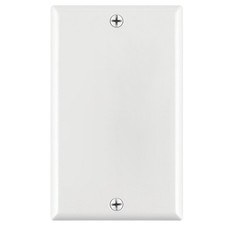 Blank Wall Plate Cover Single 1 Gang White NoOutlet Decorate Faceplate Wallplate picture