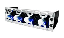 Fan Controller 4 Channels Lamptron FC3 Silver Black Bezel Blue LED for 5.25