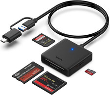 Memory Card Reader, BENFEI 4In1 USB 3.0 and USB-C to SD Micro SD MS CF Card Read picture