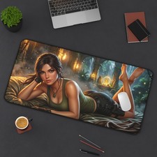 Tomb Raider Lara Croft Mouse Pad, XXL Gaming Desk Mat, Keyboard Pad picture